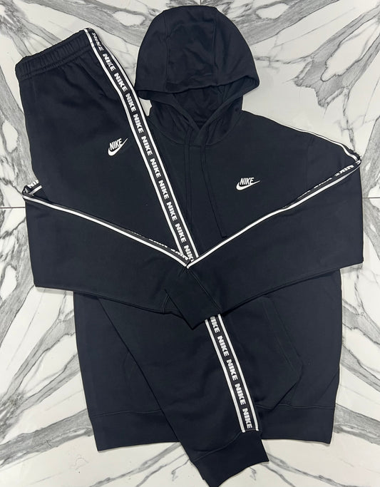 Nike Club Taped Hoodie - Black